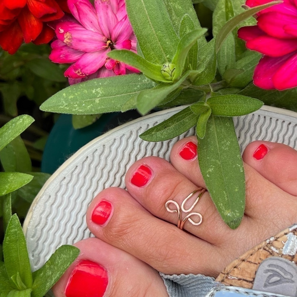 Copper Toe Ring Adjustable - Picture 13 of 13